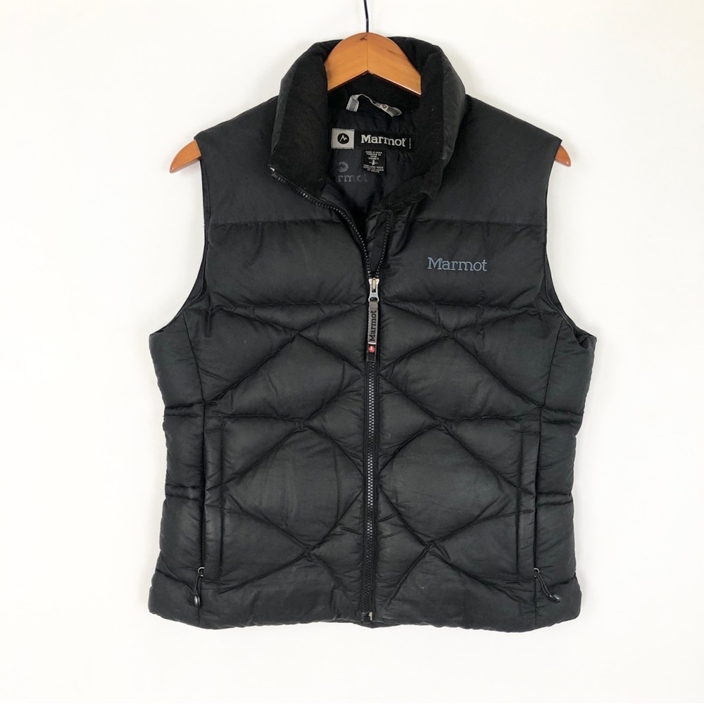 Marmot Down‎ Vest Sleeveless Black Size S Womens Goose Puffer